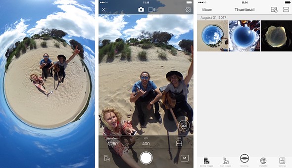 Ricoh-Theta-app-screens