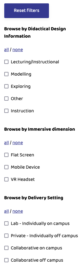 SEPA360 Library Filters